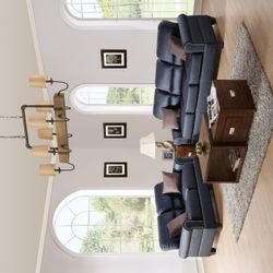 Sofa Loveseat 2pcs Black /// Financing Available 