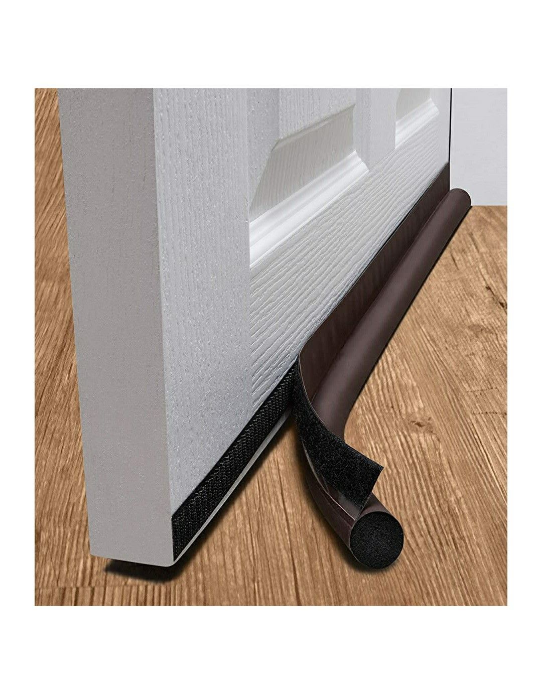 Door Draft Stopper 36" One Sided Bottom Door Insulator Self Adhesive Tape Brown