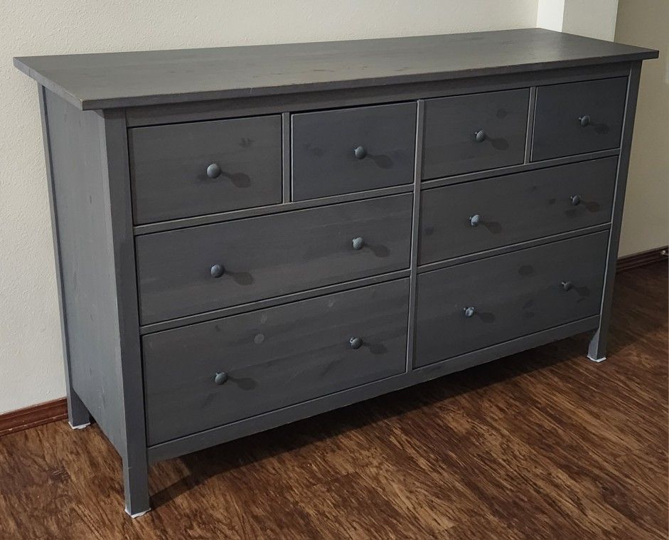 IKEA HEMNES 8-DRAWER DRESSER , GREY