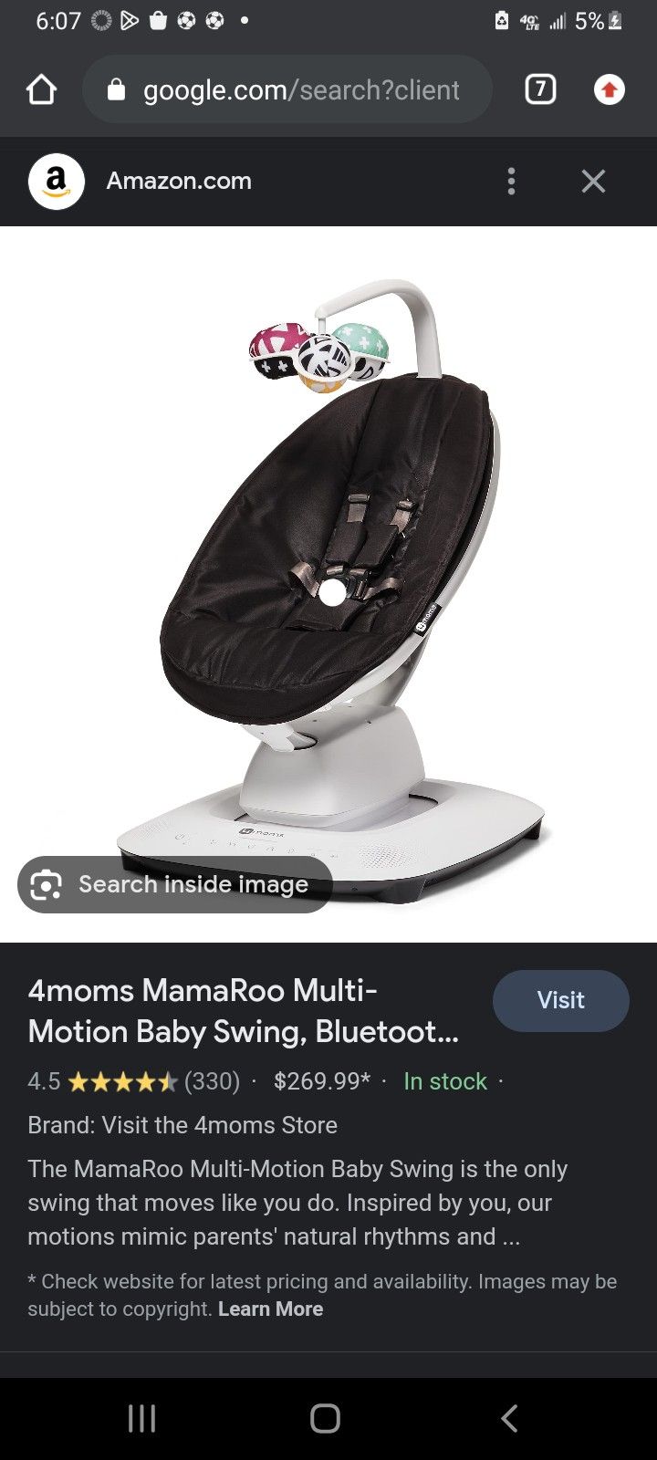 4moms Mamaroo Baby Swing