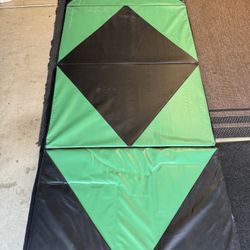 Gymnastics Mat Thick Folding Panel Gym Exercise Green/Black