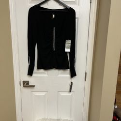 Nicole Bakti. Elegant Women’s Black Long Sleeves Top. Size L. New.