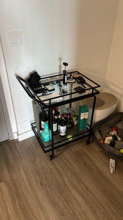 Bar - glass top 2-tier