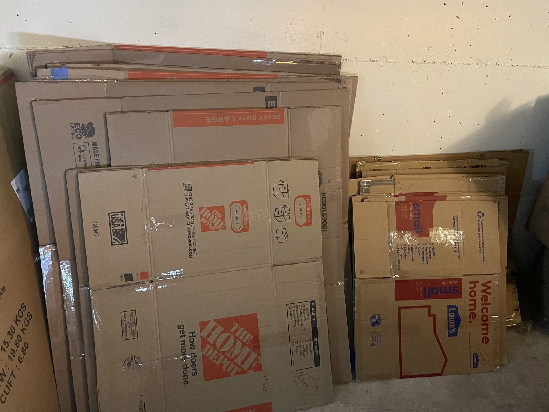 30 Moving Boxes All Sizes