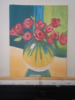 Floral Art Homemade Painting
