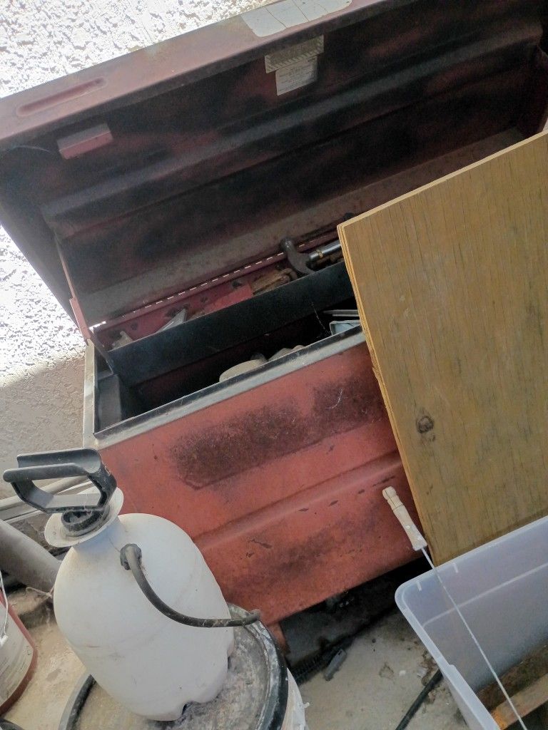 Large Sturdy Tool Box All Wood Work Tools In Luded