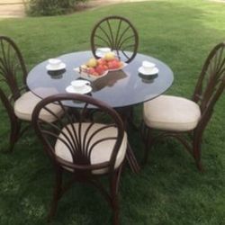 Bamboo Table With Chairs 