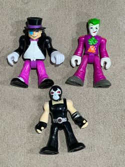 Imaginext lot of 3 DC comics villains Bane & Penguin & Joker