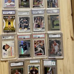 Sport Slab Lot of 15–Caitlin Clark, Mike Trout, Tiger Woods, Bryce Harper, Mickey Mantle, and More!