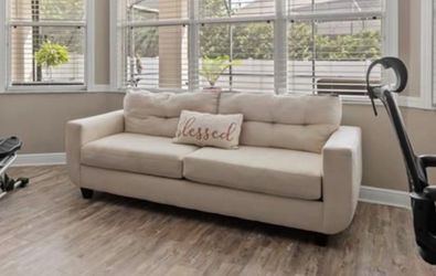 Beige Fabric Sofa Couch