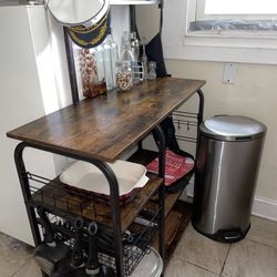 Kitchen Island/Rack/Stand Several Tiers- Wood And Metal