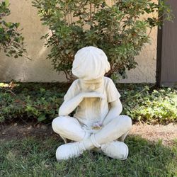 Sitting Boy Garden Statue