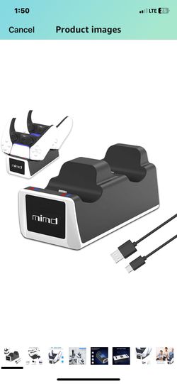 PS5 Controller Dual Charger Station,PS5 Charging Station PS5 Controller Charger with Fast Charging AC Adapter,Playstation5 Charger Dual USB Type C Sta