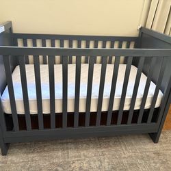 2-1 crib convertible to toddler bed w Organic Mattress