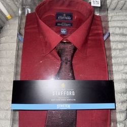 mens stafford dress shirts with tie