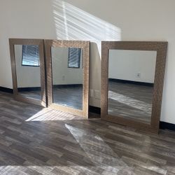 3 Gold Mirrors