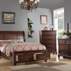 Queen Bed Frame  Dresser Mirror One Nightstand Free Local Delivery   Check Description