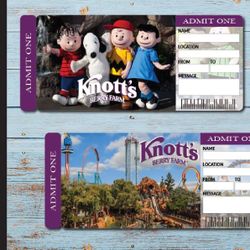 Knotts Berry Farm Tickets 2 Available August 50$ Each