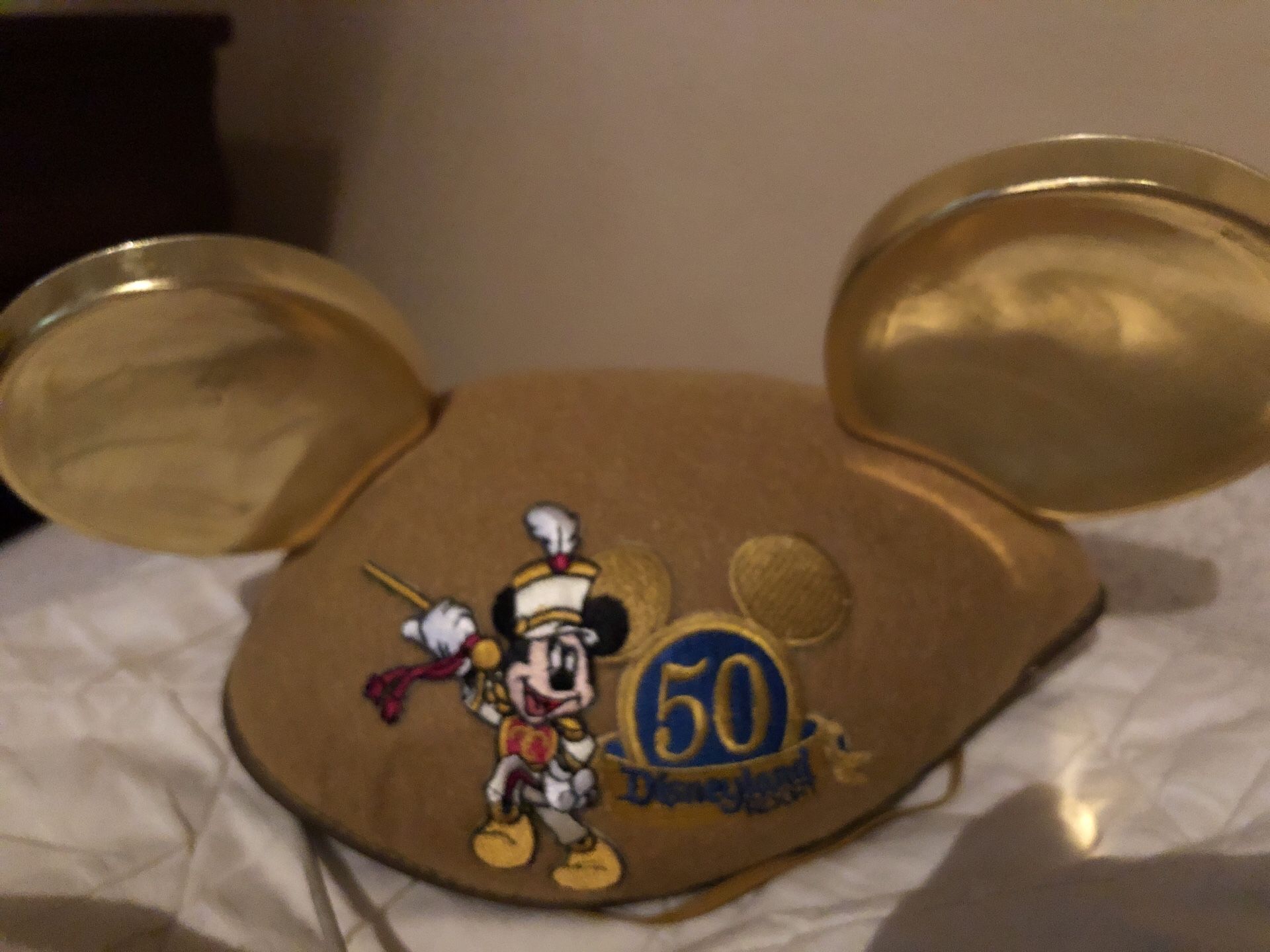 Disneyland 50th Anniversary Mickey Mouse Ears Brand New