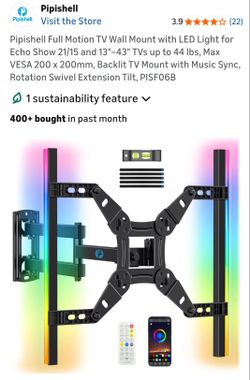 New In Box Full Motion TV Wall Mount with LED Light