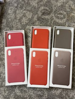 Leather Apple XS Max Phone Cases 