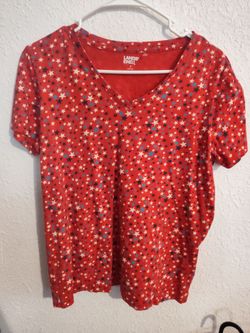Lands End women's size small USA patriotic red white and blue stars