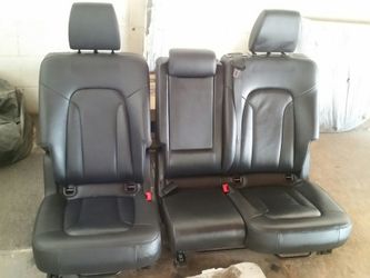 AUDI Q7 2011-15 SECOND ROW SEATS BLACK LEATHER