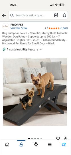 Priorpet dog ramp - new in box, black, up to 200 lbs, 7 settings