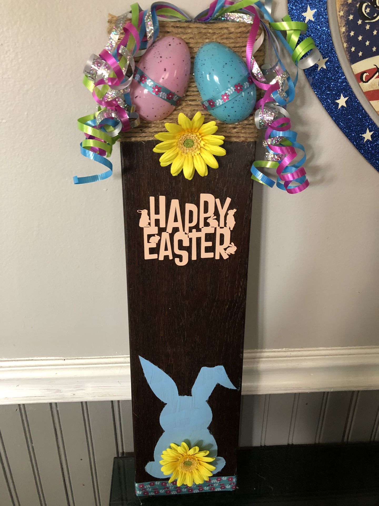 Wooden Happy Easter Sign