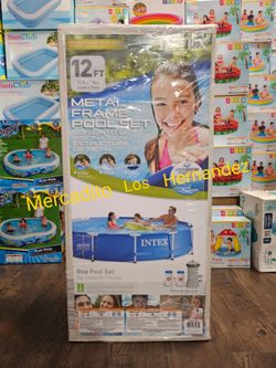 12ft x 30in Swimming Pool Intex Metal Frame +Pump and Filter 💥