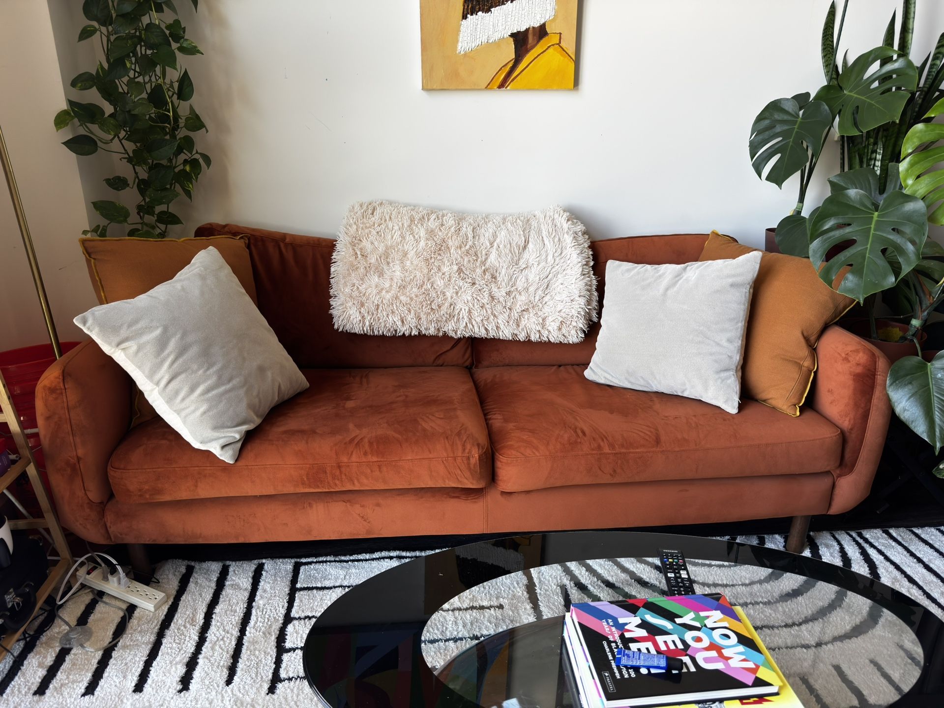 Like new - Orange Couch