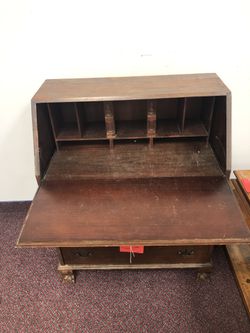 Secretarial desk with claw feet