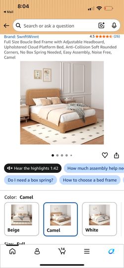 Full size bed