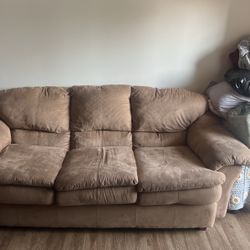Suede Brown Couch