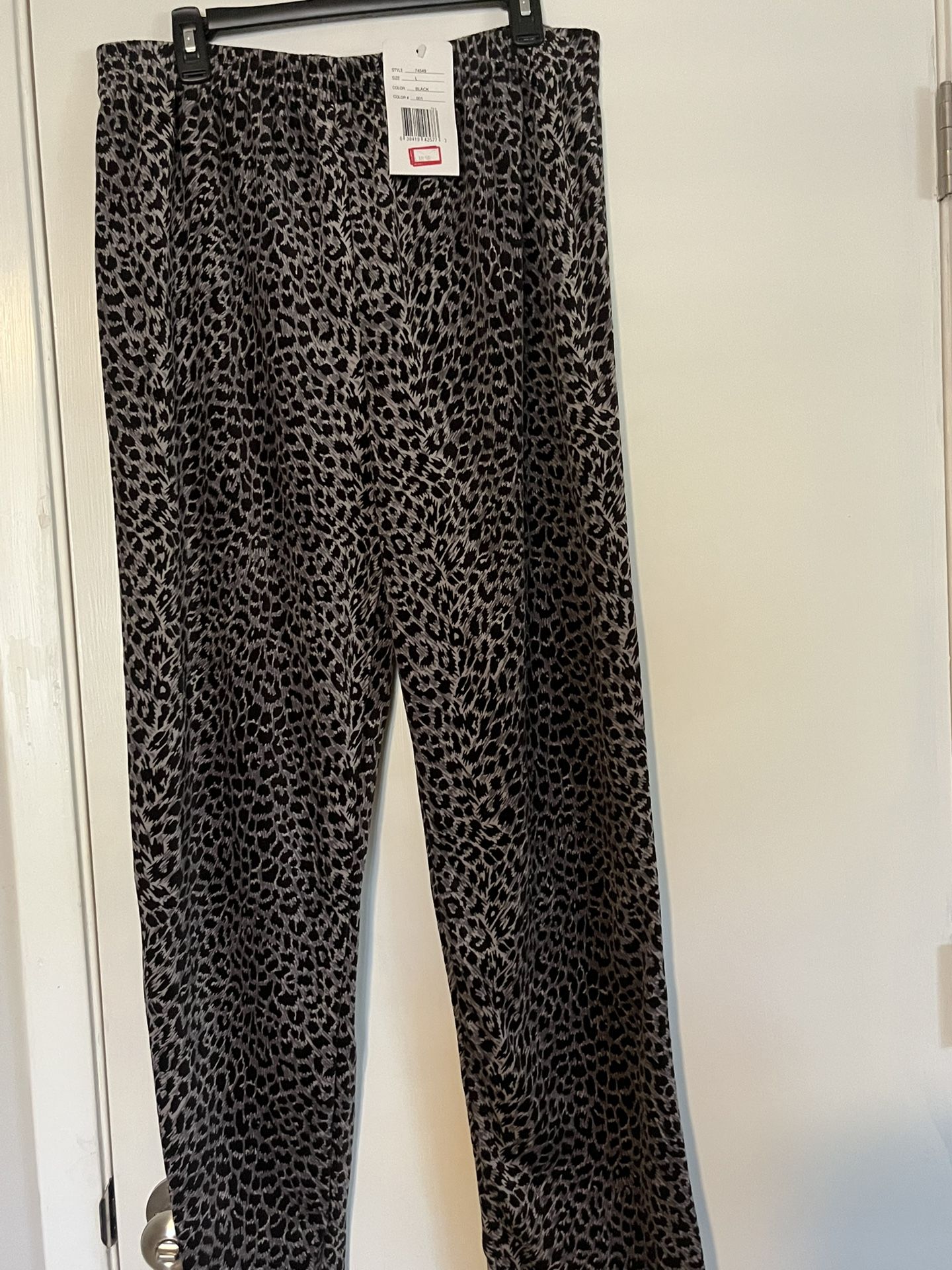 Leopard Print Velour Pants