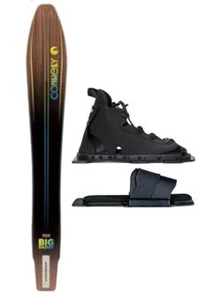 Connelly Big Daddy Waterski, Swerve Lace-Adjustable Front Binding with Rear Toe Plate, (one Size fits Most)