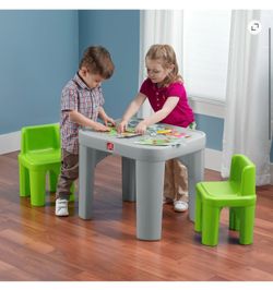 Step 2 kids table with 2 chairs