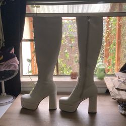 White GOGO boots
