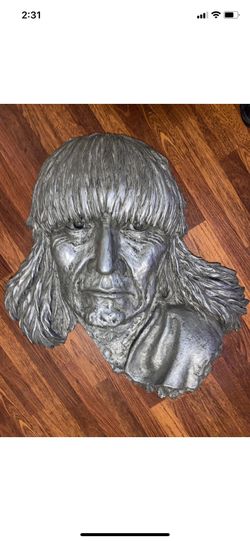 33” Philip Vickers Native American 3D Wall art Sculpture 33/150 signed Geronimo