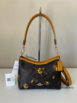 Coach Laurel Small Shoulder Bag In Signature Canvas With Floral Print