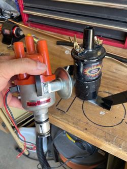 VW Pertronix flame thrower distributor and coil