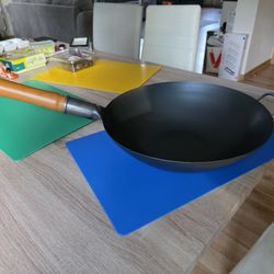 Yosukata Carbon Steel Wok Pan 13.5
