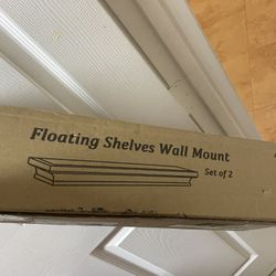 2 White Floating Shelves With Screws