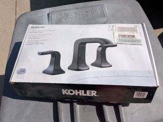 Kohler Rubicon 8" widespread bathroom faucet in matte black