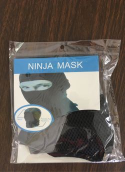 Reusable/washable Ninja face mask