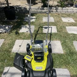 RYOBI 40V 18 in. 2-in-1 Cordless Battery Walk Behind Push Lawn Mower with 6.0 Ah Battery and Charger