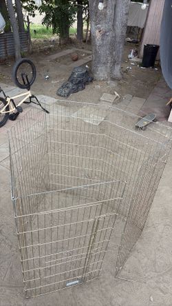 Dog fence metal gate