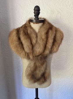 Golden Sable Fur Stole Shawl Collar NO OFFERS 