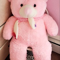 Large Almost New Pink Teddy  Bear. Original Price $115