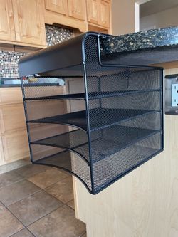 Space saving under desk storage / filing shelves